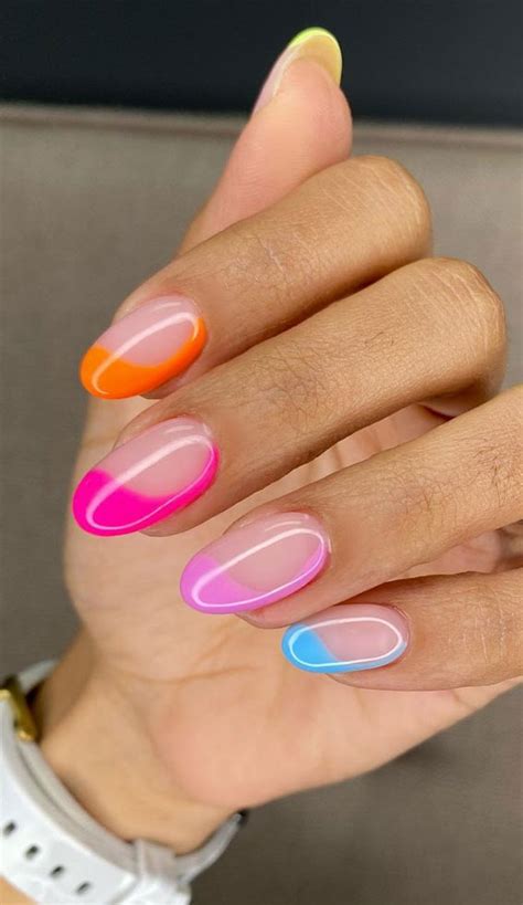 The Prettiest Summer Nail Designs We've Saved : Bright colour irregular ...