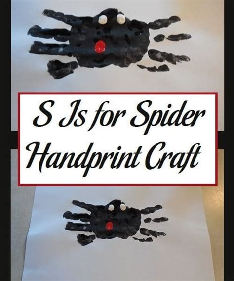 S Is for Spider Handprint Craft | Parenting Patch