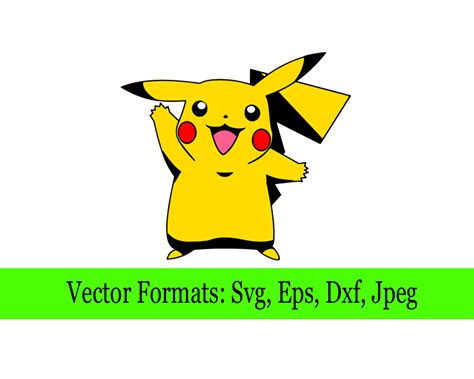 Pikachu SVG File – Vector Design in, Svg, Eps, Dxf, and Jpeg Format for ...