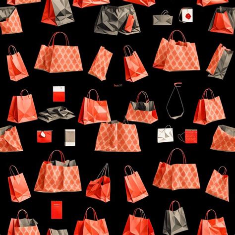 Premium AI Image | a seamless pattern of shopping bag