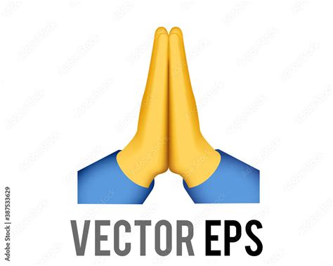 vector two hands placed together thank you or pray emoji icon Stock ...