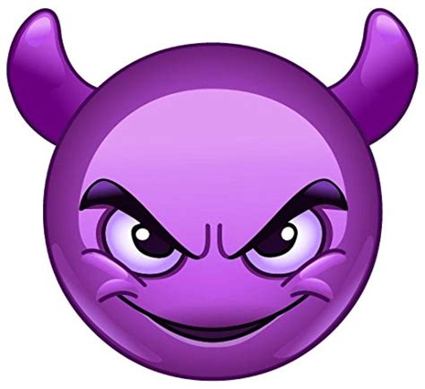 6" Purple Devil Emoji Wall Decal!! OMG Iphone Emoticon Apple Icon ...