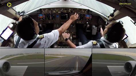 HEAVY B777-300ER Cockpit Takeoff for 11 Hour Domestic (!) Flight! Air ...