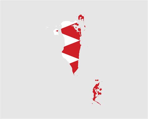 Bahrain Map Flag. Map of Bahrain with country flag. Vector illustration ...