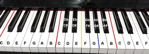 Piano And Keyboard Note Chart, Use Behind The Keys, Ideal Visual Tool ...