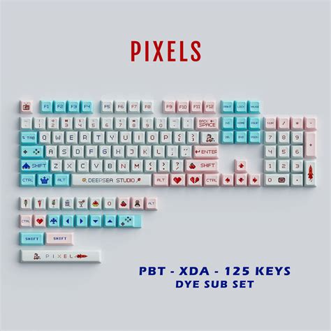 Pixels - XDA - 125 Keycaps – Krome Keycaps LTD