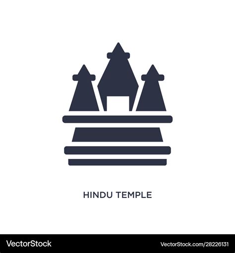 Hindu temple icon on white background simple Vector Image