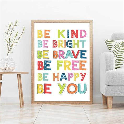 Be Kind Wall Art Template be Kind Printable Sign Be Kind - Etsy