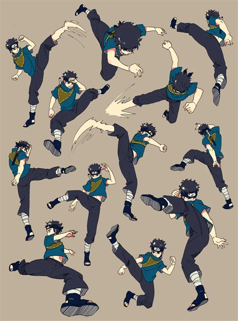 (pose reference) shisui kick!!! | Anime poses reference, Figure drawing ...