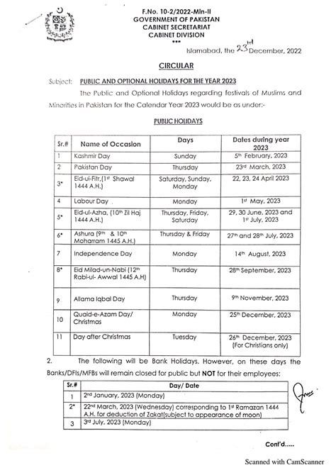 Public and Optional Holidays 2023 Pakistan • Galaxy World