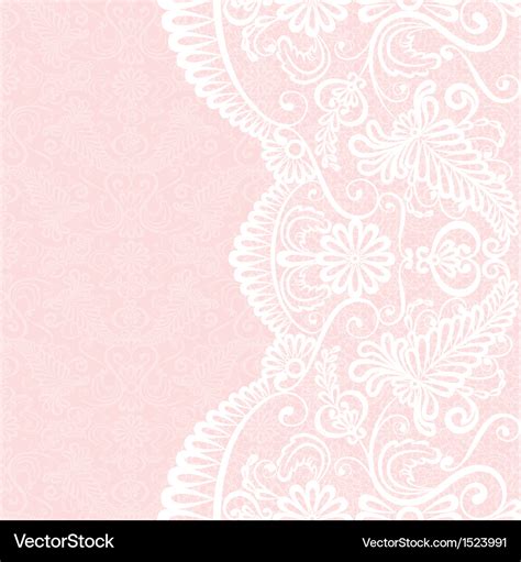 Background with white lace pattern Royalty Free Vector Image