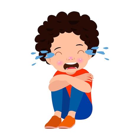 Premium Vector | Boy crying on the floor, the boy is crying, the boy is ...