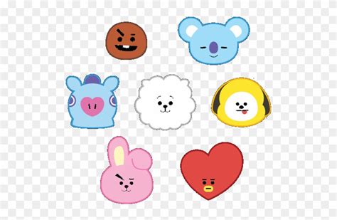 Bt21 Stickers - Free Transparent PNG Clipart Images Download