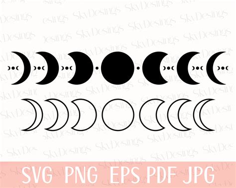 Phases Of The Moon Clipart Education