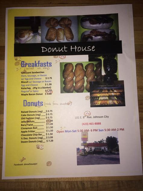 Donut House Menu, Menu for Donut House, Johnson City, Johnson City ...