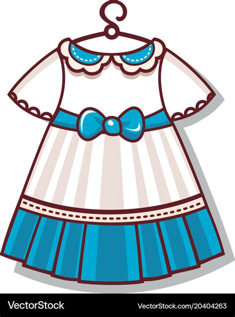 Cartoon style dress color for child Royalty Free Vector