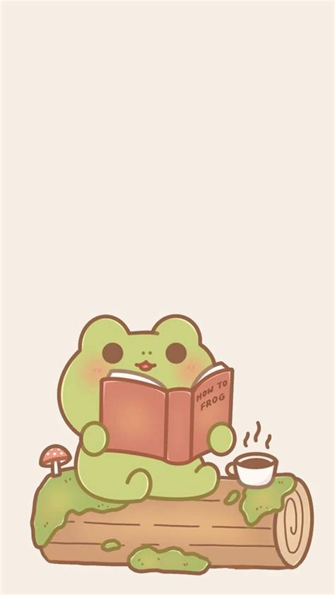 Cute Frog Aesthetic Wallpaper for Iphone Reading Wallpaper, Frog ...