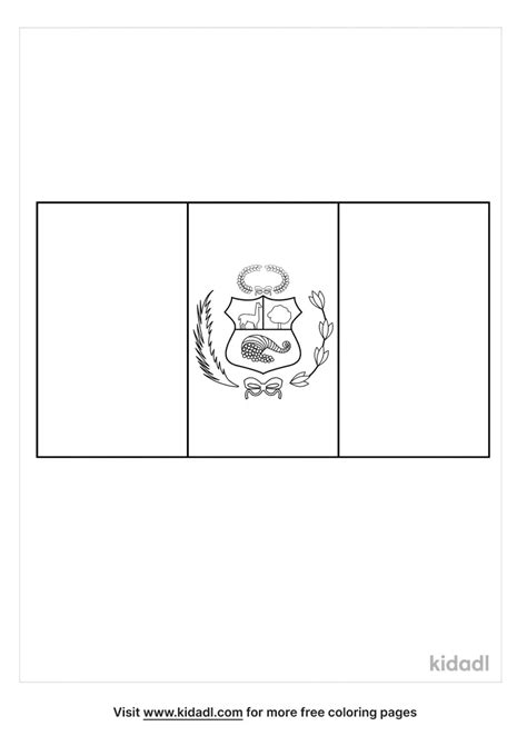 Free Peru Flag Coloring Page | Coloring Page Printables | Kidadl