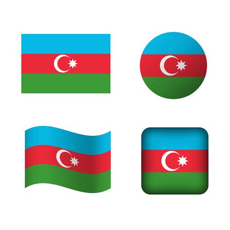 Vector Azerbaijan National Flag Icons Set 33525413 Vector Art at Vecteezy