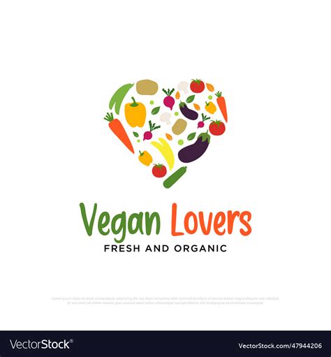 Organic food logo design inspiration fresh Vector Image