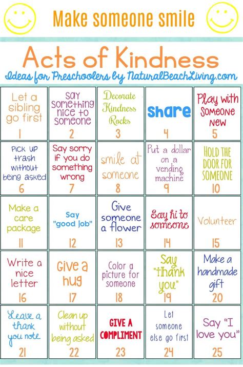 25 Best Random Acts of Kindness Ideas for Preschoolers & Kindergarten ...