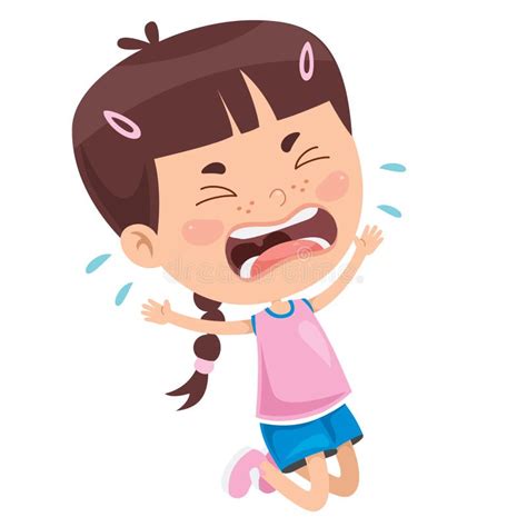 An Upset Little Child Crying Stock Vector - Illustration of clip ...