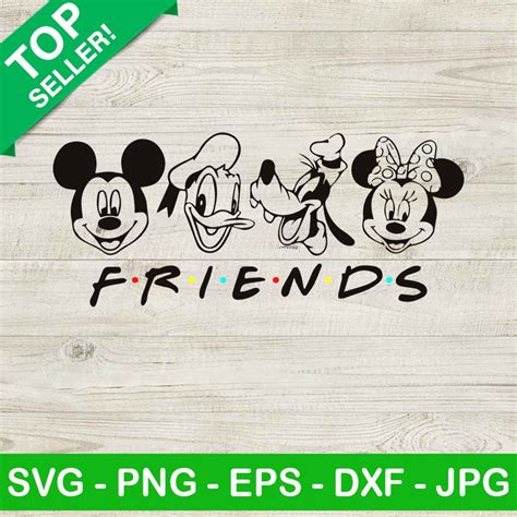 Disney character friends SVG, Mickey and friends SVG, Cartoon character ...