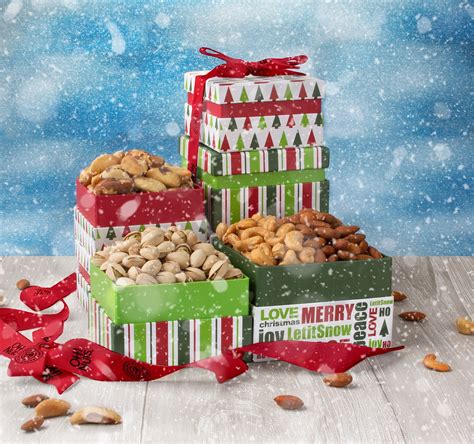 Oh! Nuts® Gourmet Nuts Gift Basket Tower | Christmas Holiday Fresh ...