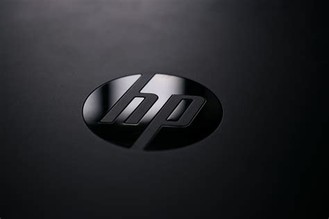 HD wallpaper: logo, hp, hp logo, reflection, mark, chrome, words ...