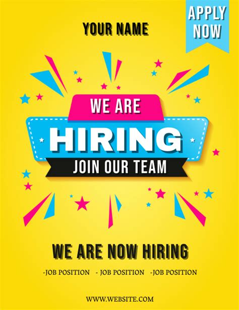 WE ARE HIRING Flyer Template | PosterMyWall