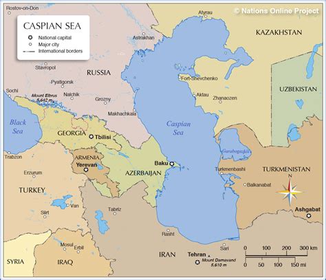 Map of the Caspian Sea - Nations Online Project