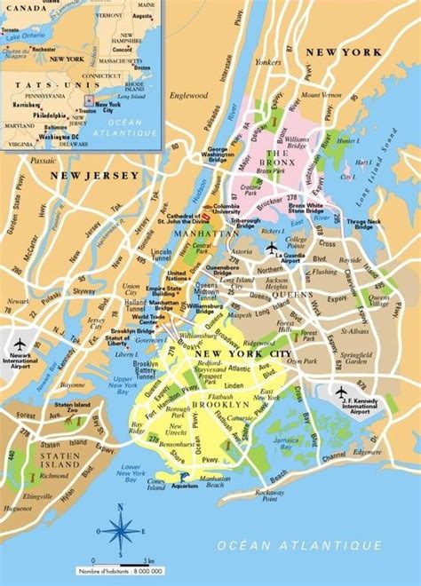 Map of New York City - New York City New York map (New York - USA)