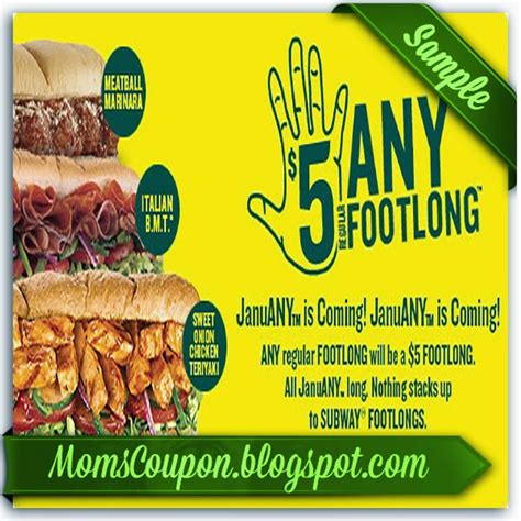 More ways to get coupons for Subway | Free Printable Coupons 2015