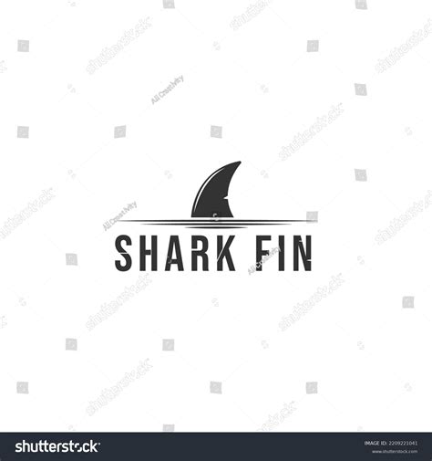 Shark Fin Silhouette Logo Icon Vector Stock Vector (Royalty Free ...