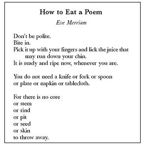 How to Eat a Poem: A Smorgasbord of Tasty and Delicious Poems for Young ...