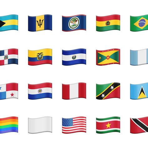 Vector Emoji Flags Americas