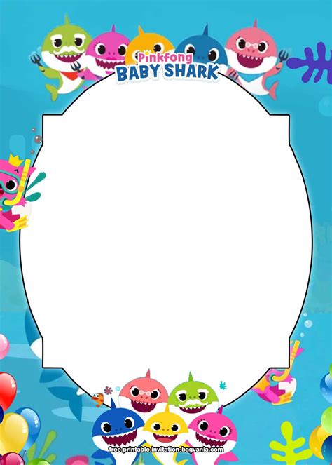 Editable Baby Shark Birthday Invitation Free Template - Birthday Ideas