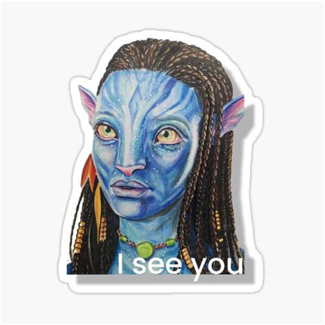 "Avatar - i see you " Sticker for Sale by MdrawingM | Redbubble