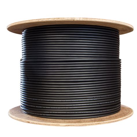 1000ft | Plenum | Black | Cat6 Bulk Cable | Solid | 23 AWG | Spool