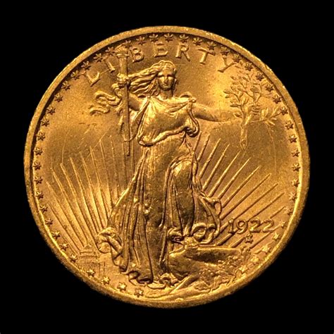 1922 $20 Saint-Gaudens Double Eagle Gold Coin | Pristine Auction