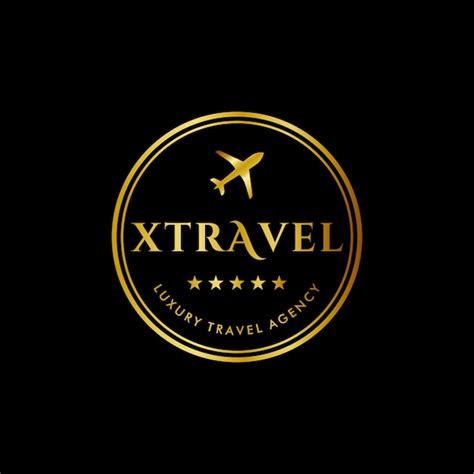 Premium Vector | Luxury travel agency logo template in stamp style