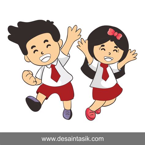 Gambar Anak Sekolah Vektor - 45+ Koleksi Gambar