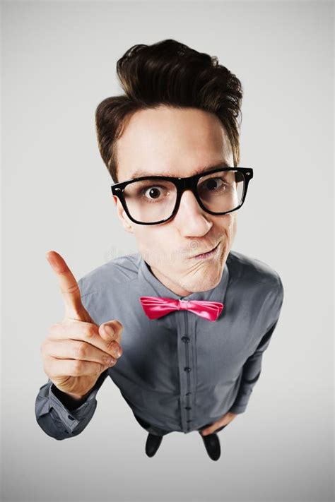 Stereotypical Nerd In Glasses Stock Photo - Image of boring, derogatory ...