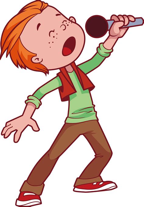 Microphone Singing Cartoon Child - Singing Clipart Png Transparent Png ...