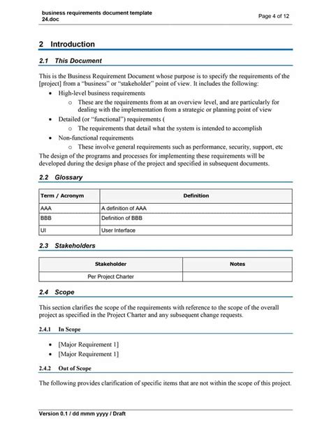 40+ Simple Business Requirements Document Templates ᐅ Template Lab ...