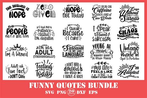 Funny Quotes Svg Bundle, Funny Svg Bundle, Funny Bundle, Funny Bundle ...