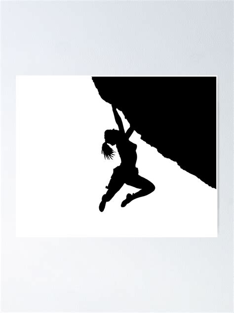 "girl bouldering silhouette" Poster for Sale by mindgoop | Redbubble