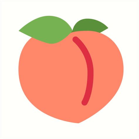 "Peach Emoji" Art Print by averiwachowiak | Redbubble