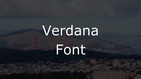 Verdana Font Free Download