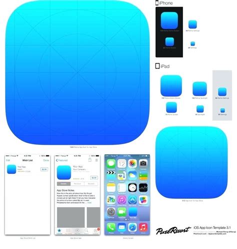 Ios App Icon Template Psd at Vectorified.com | Collection of Ios App ...